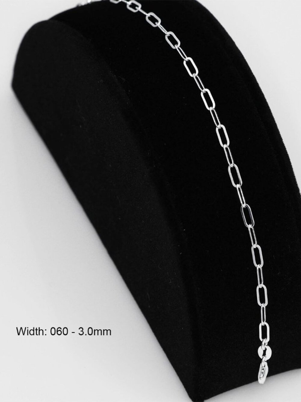 925 Sterling Silver Paperclip Chain Bracelet 7 - 8 Inches